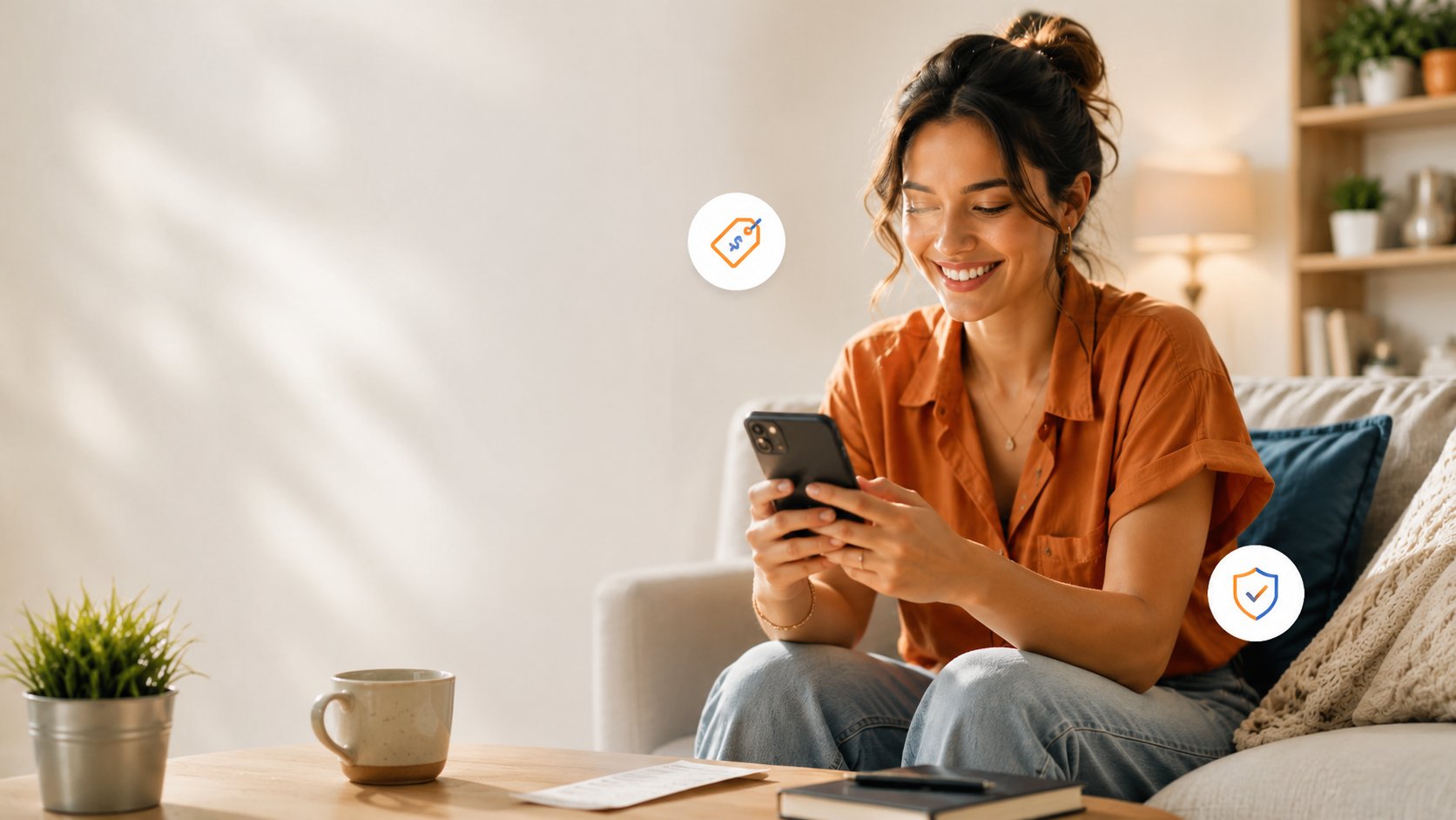 Smartphone mit transparenter Preisübersicht beim Bestellen